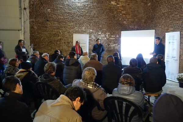 Visite de terrain à Ernage, 27/11/2017