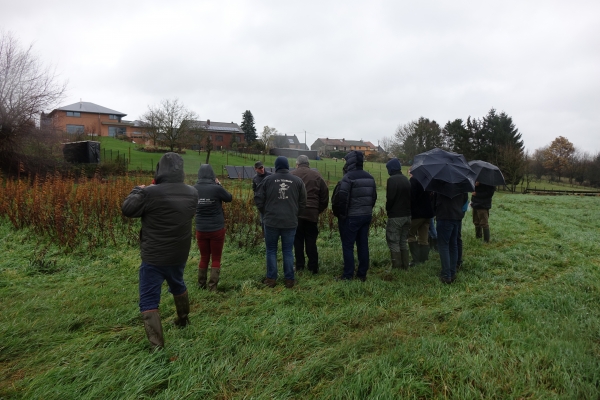 Visite de terrain à Ernage, 27/11/2017