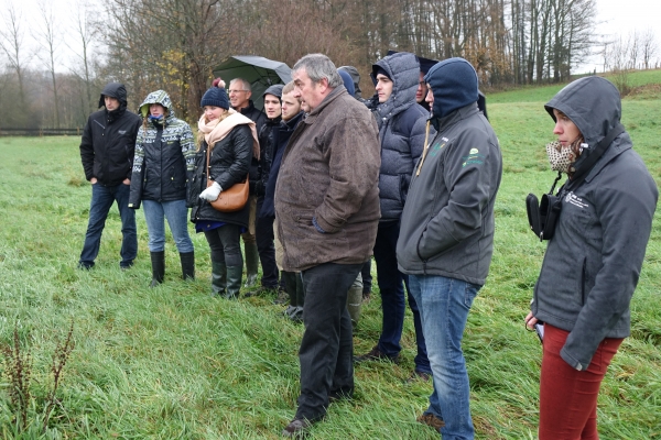 Visite de terrain à Ernage, 27/11/2017