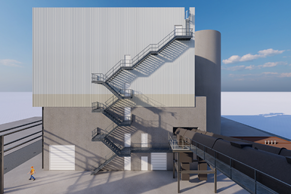 ©BioWanze - Vue de la future chaudière biomasse