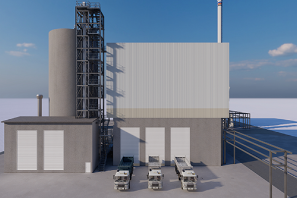 ©BioWanze - Vue de la future chaudière biomasse