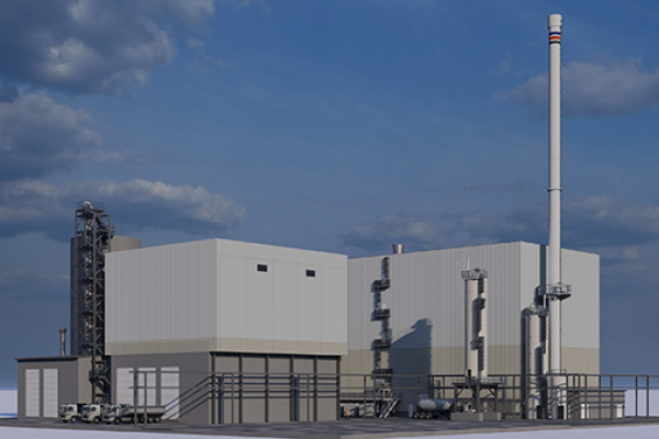 ©BioWanze - Vue de la future chaudière biomasse