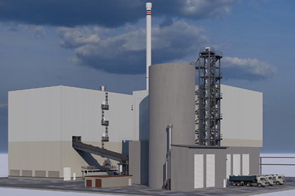 ©BioWanze - Vue de la future chaudière biomasse