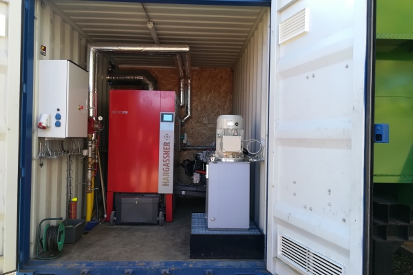 La chaudière à plaquettes d’une puissance de 200 kW